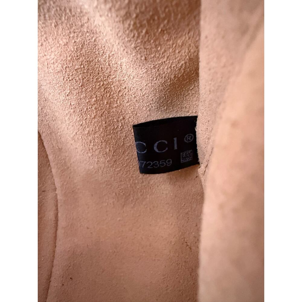 Gucci GG Supreme Mini Chain Crossbody Camera Bag - Hibiscus Red, Beige & Navy - Picture 13 of 15